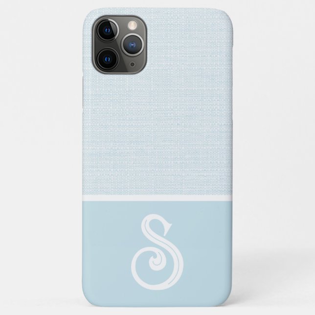 Light Blue Linen Texture, Colour Block Case-Mate iPhone Case (Back)