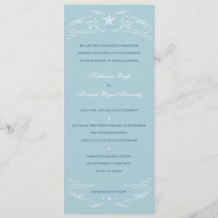 Light Blue Lone Star Wedding Invitations