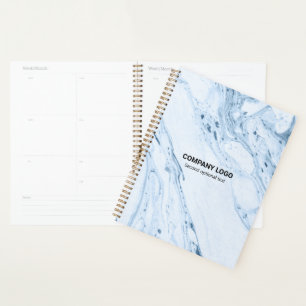 Light-blue marble background planner