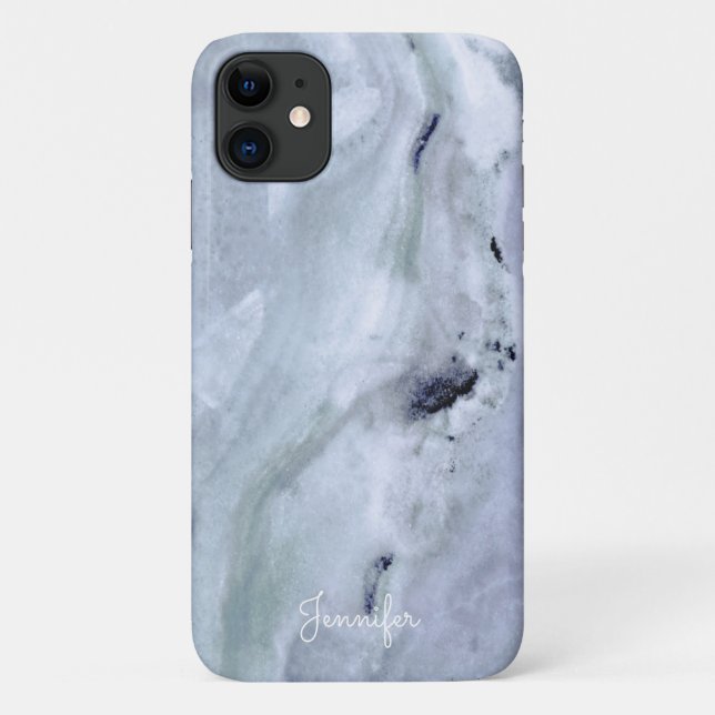 Light Blue Marble Case-Mate iPhone Case (Back)