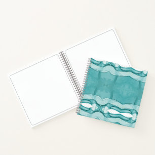 Light Blue Marble Elegant Modern Pattern Notebook