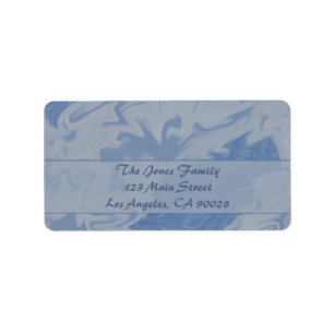 Light Blue Marble Label