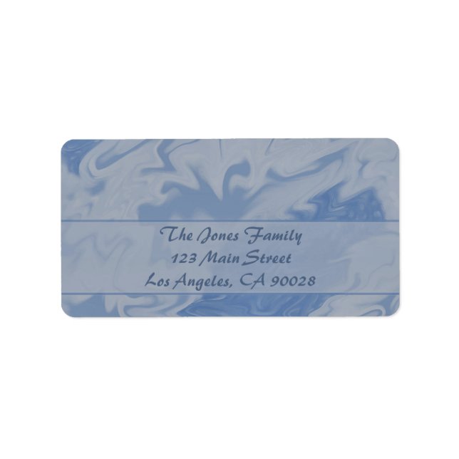 Light Blue Marble Label (Front)