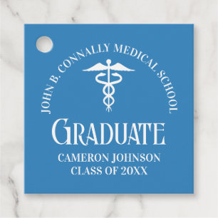 Light Blue Medical School Graduation Party Favour Tags