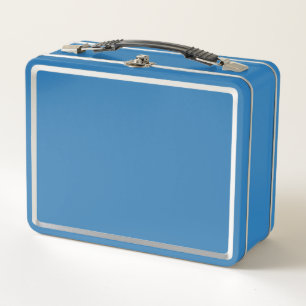 Light Blue Metal Lunch Box
