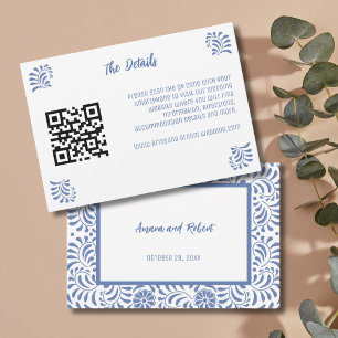 LIGHT BLUE  MEXICAN TALAVERA ENCLOUSURE CARD