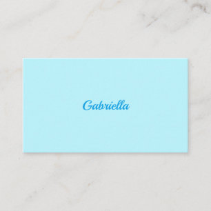 Light blue minimal elegance business card