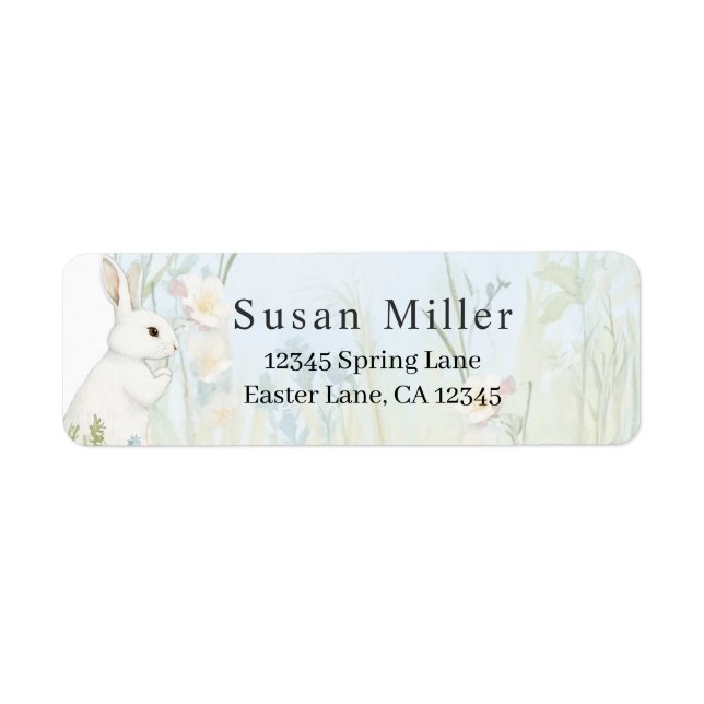 Light Blue Minimalist Easter Bunny  (Front)