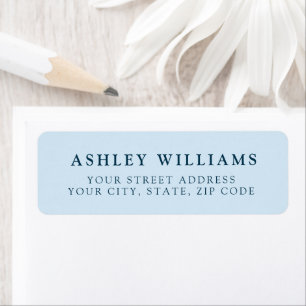 Light Blue Minimalist Elegant Return Stickers