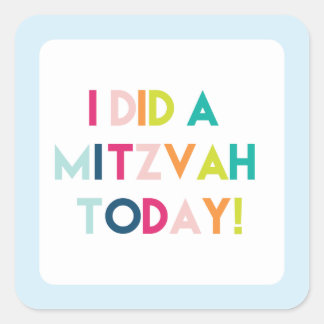 Light Blue Mitzvah Sticker