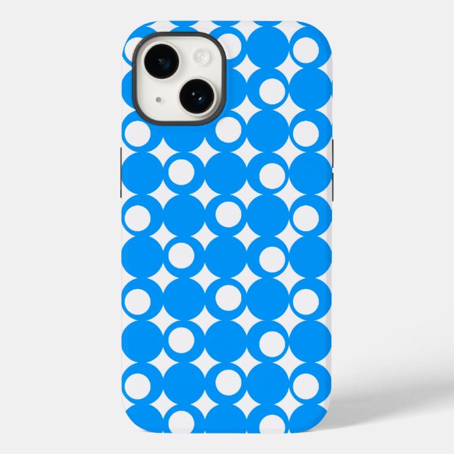 Light Blue Mod Ball Design @ Emporio Moffa Case-Mate iPhone Case (Back)