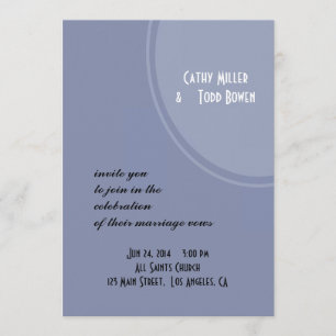 Light Blue Modern Wedding Invitation
