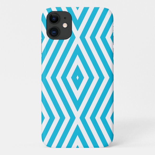 Light Blue Moods Diamond Chevrons Case-Mate iPhone Case (Back)
