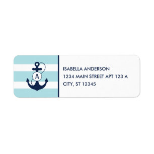 Light Blue Nautical Anchor Monogram