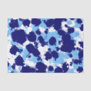 Light Blue, Navy and White Abstract Tissue Paper