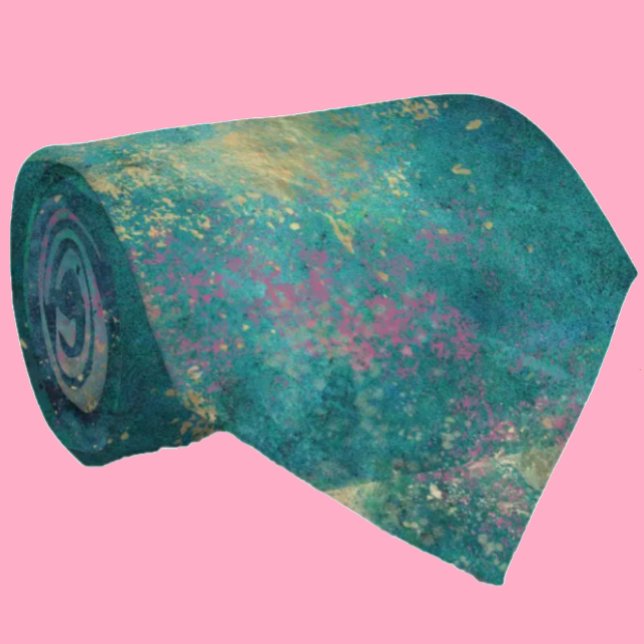 Light Blue Navy Pink Abstract Neck Tie (Creator Uploaded)