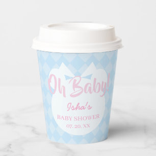 Light Blue Oh Baby Bridal Shower Paper Cup