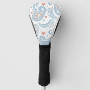 Light Blue Paisley Pattern Ladies Golf Head Cover