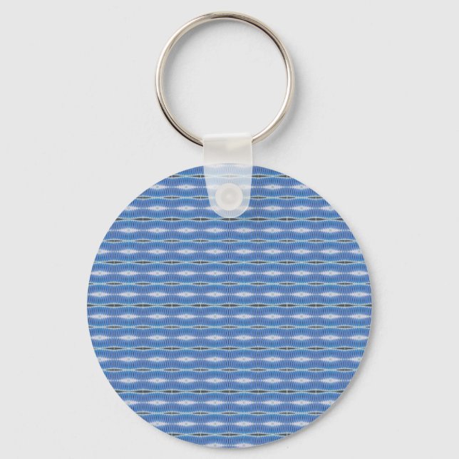 light blue pattern key ring (Front)