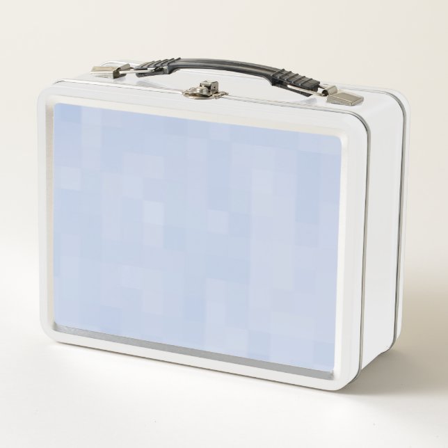 Light blue pattern - metal lunch box (Front)