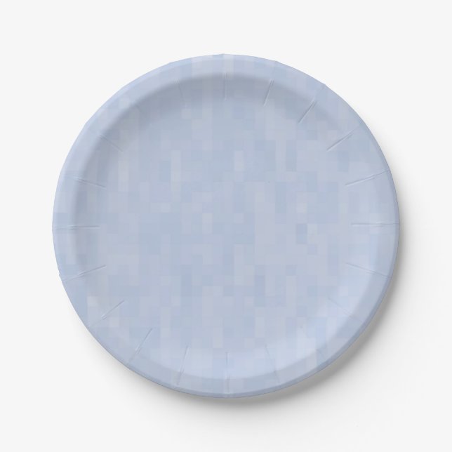 light blue pattern  - party paper plate (Front)