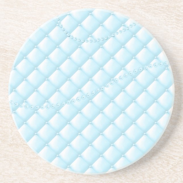 Light blue pearls coaster (Front)