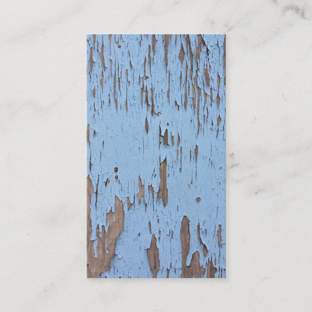 Light Blue Peeling Paint Business Card (Front)