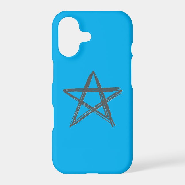 Light Blue Pentagram iPhone Case Mate (Back)