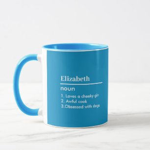 Light Blue  Personalized Name Definition Mug