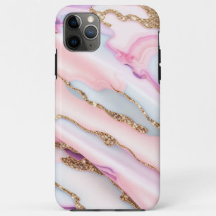 Light Blue Pink Agate Marble Modern Collection iPhone 11 Pro Max Case