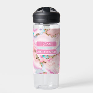 Light Blue Pink Agate Marble Popular Collection Water Bottle