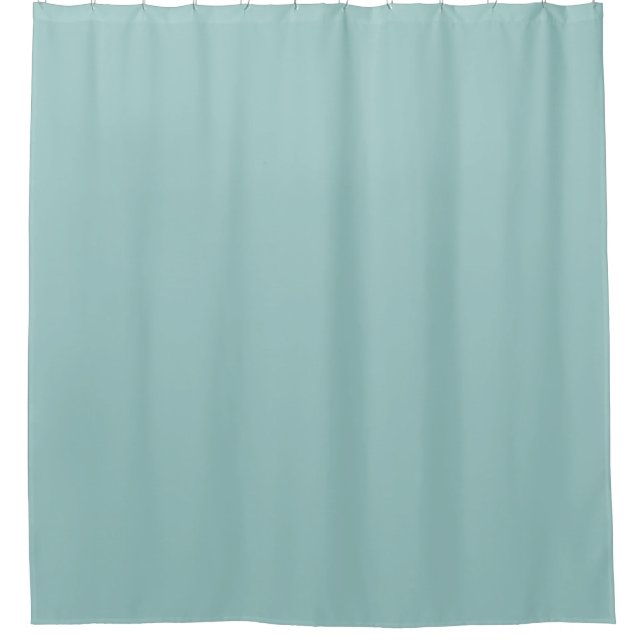 Light Blue Plain Solid Color Shower Curtain (Front)