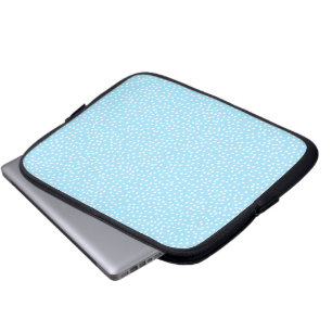 light blue polka dot laptop sleeve