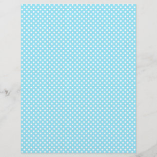 Light Blue Polka Dot Scrapbook Paper