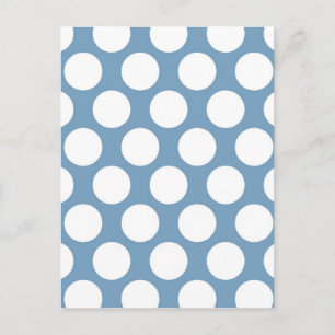 Light Blue Polkadot Postcard