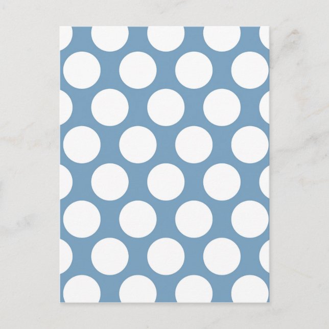 Light Blue Polkadot Postcard (Front)