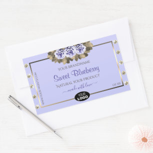 Light Blue Product Labels Blue Roses Jewels Logo
