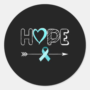 Light Blue Products Ribbon Hydrocephalus Awareness Classic Round Sticker
