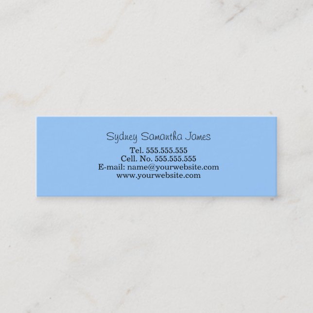Light Blue Profile Card (Front)