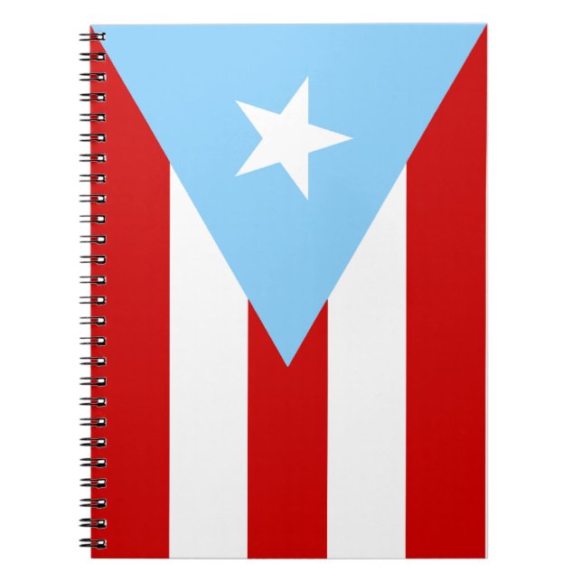 Light Blue Puerto Rican Flag Notebook (Front)