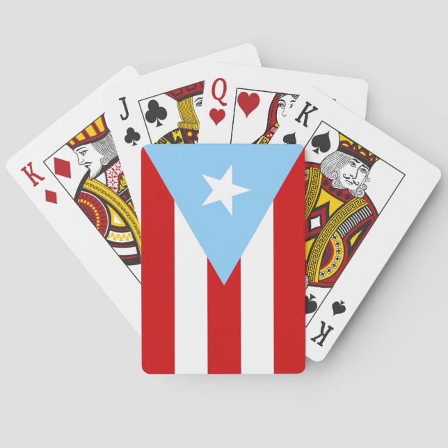 Light Blue Puerto Rican Flag Playing Cards (Back)