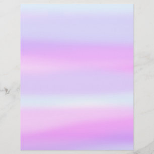 Light Blue Purple Magenta Watercolor Wash Custom Letterhead