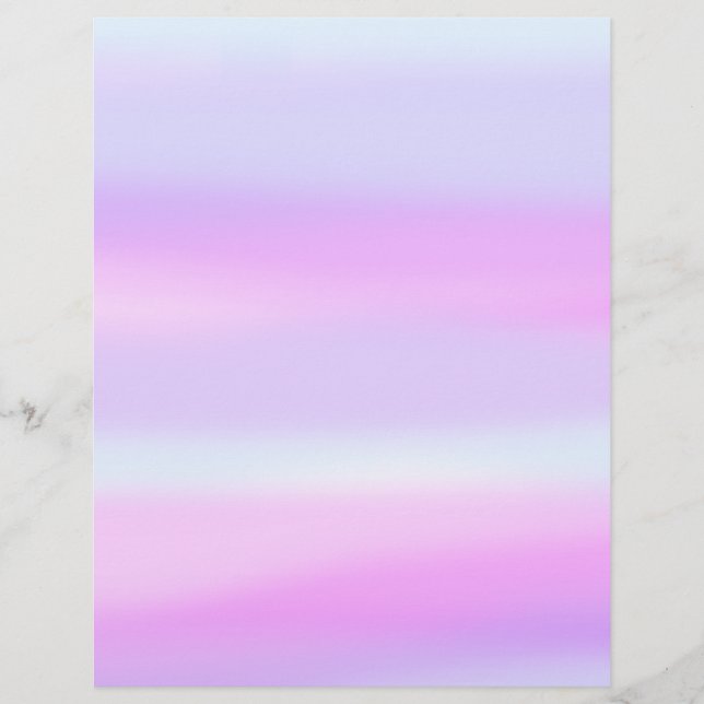 Light Blue Purple Magenta Watercolor Wash Custom Letterhead (Front)