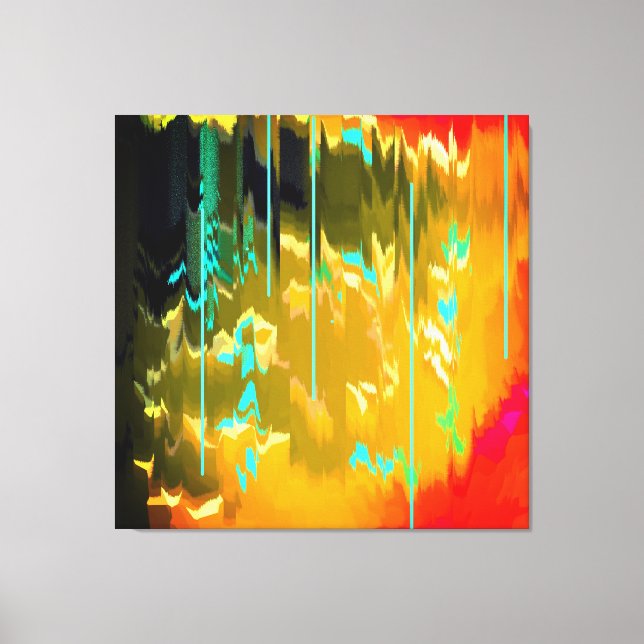 Light blue rain canvas print (Front)