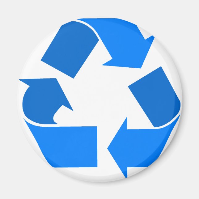 light blue recycle magnet (Front)