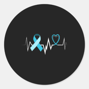 Light Blue Ribbon Hydrocephalus Awareness  Classic Round Sticker