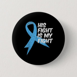 Light Blue Ribbon Support Warrior Prostate Cancer 6 Cm Round Badge