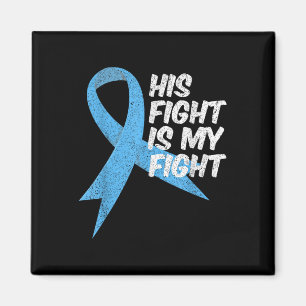 Light Blue Ribbon Support Warrior Prostate Cancer Magnet
