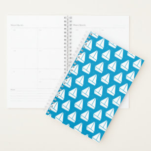 Light Blue Sailboat Pattern Planner