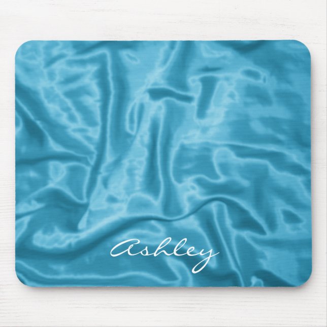 Light Blue Satin - Computer Mousepad (Front)